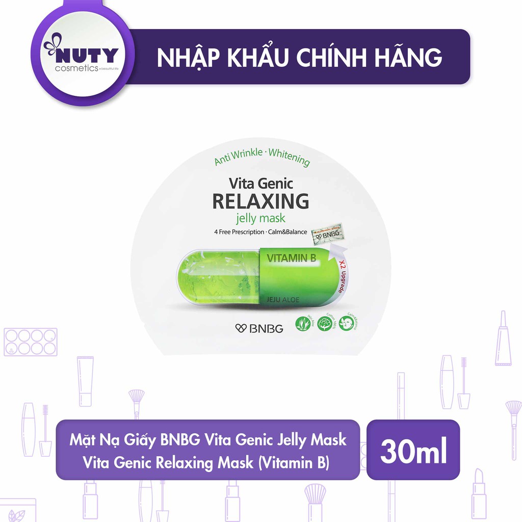 [Bạn mới nhập COSHBM -50% đơn 0Đ] Mặt Nạ Giấy Cấp Ẩm, Dưỡng Trắng, Mờ Thâm BNBG Vita Genic Jelly Mask 30ml (1 cái) | WebRaoVat - webraovat.net.vn