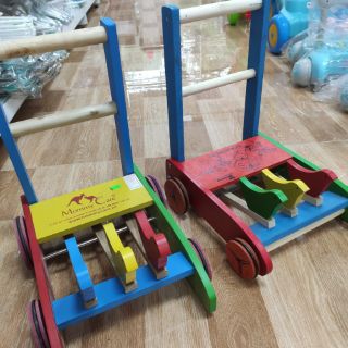 (Loại đẹp gỗ chắc)Xe tập đi gà mổ thóc bằng gỗ cho bé