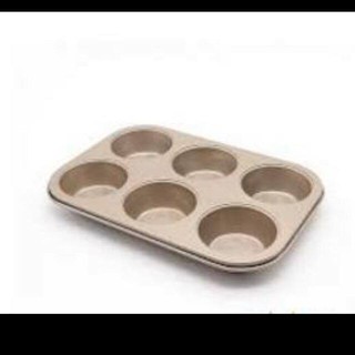 Khuôn cupcake vàng 6 ô