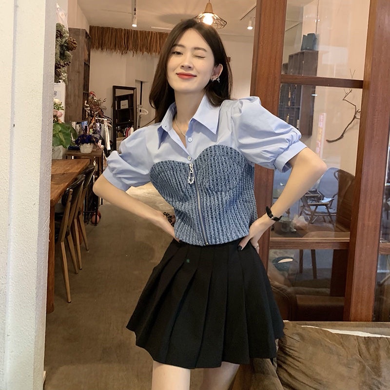 ÁO KIỂU SƠMI CROPTOP SIÊU HOT HÀNG QUẢNG CHÂU 🔥🔥🔥🔥