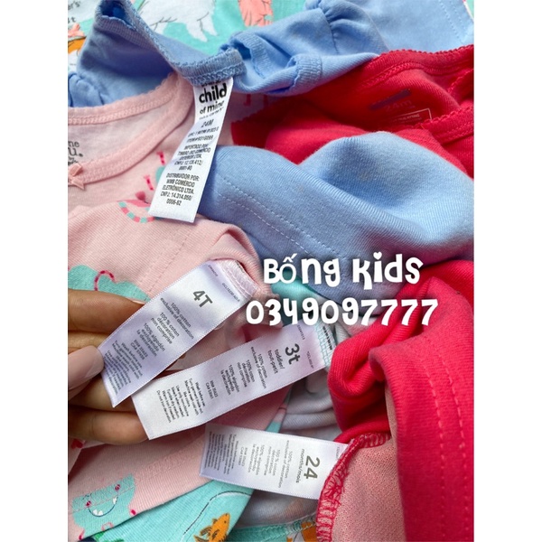 Bộ Hè Borip Bé Gái Cotton C@rters(quần và mẫu giao ngẫu nhiên)