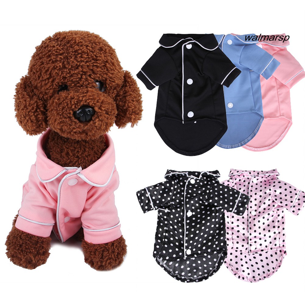 [OCT] Pet Small Dog Cat Chihuahua Pajamas Sleepwear Sweater Warm Night Clothes Outfit