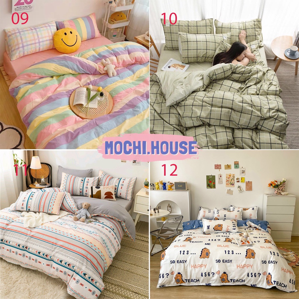 (CHAT CHỌN MẪU) BỘ CHĂN GA GỐI COTON POLY NHẬP KHẨU, DRAP GIƯỜNG ĐẸP