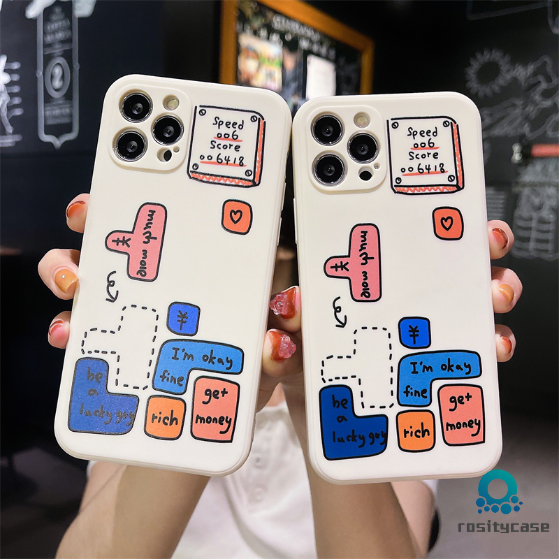 Ốp Lưng Mềm Hình Máy Chơi Game Tetris Cho Oppo A7 A3S A5 A54 2020 A5S A15 A93 A94 A53 2020 A12 A92 A31 A9 2020 Z 4 Lite Reno 5 5f Find X3Lite A15S F17 F19 Pro A33 2020 A11K A12S A11 A1K A52 A7 A32 A12E A72 A53S C15 C12 C11