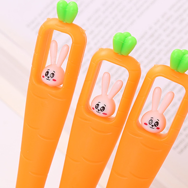 Bút Mực Gel Màu Đen Hình Củ Cải Dễ Thương