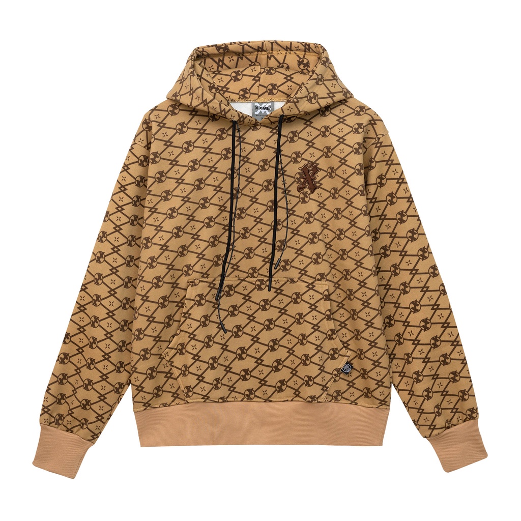 Áo Hoodie nỉ cao cấp thêu logo X2 Monogram XXME - BEIGE