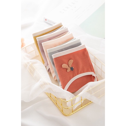 Quần Lót Nữ ❤️ Quần Lót Nữ Cotton Trơn Mềm Mại Tôn Dáng Phối icon Đáng Yêu A328