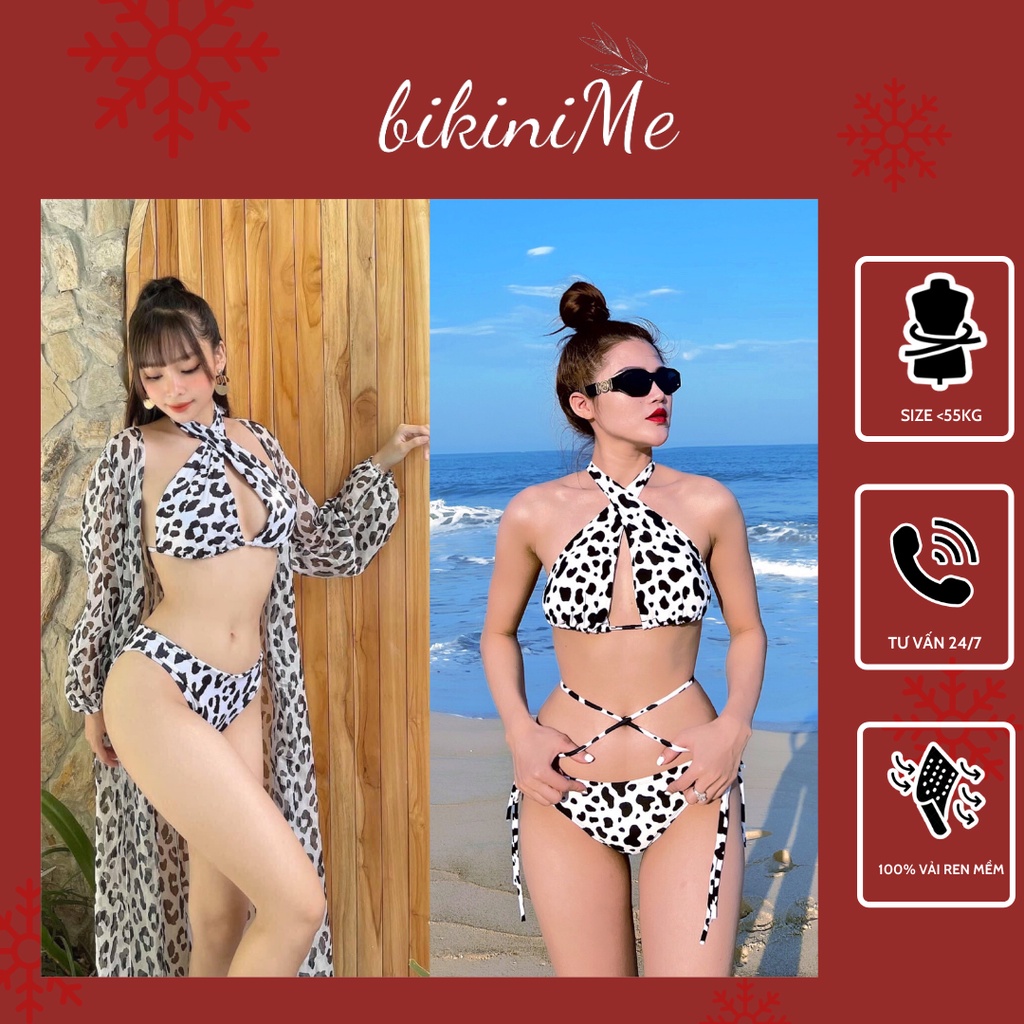 Bikini đồ bơi hai mảnh sexy bò sữa trắng đen độc lạ HOT nhất 2022 bikiniMe R42
