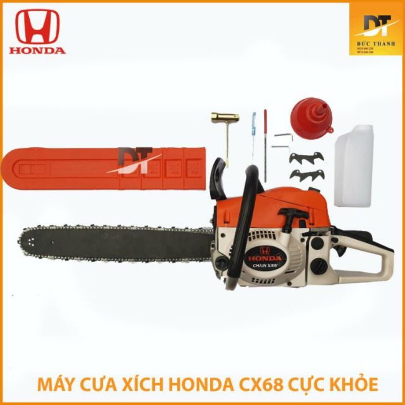 Máy cưa xích chạy xăng động cơ 2 thì 68cc BẢO HÀNH 24 THÁNG