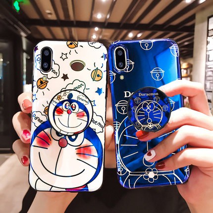 Ốp điện thoại kèm giá đỡ họa tiết Doraemon cho OPPO RENO3 A52 A92 A12 A31 A5 A9 2020 F11 PRO A37 A39 A3S A7 F1S F7 F9 A83 F1Plus F3 plus