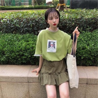 ÁO THUN PHỐI LƯỚI ULZZANG