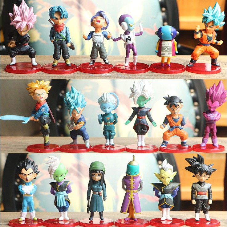 Mô hình Dragon Ball Supper các nhân vật Son goku, Vegeta, Son Gohan cao 8cm tùy chọn mẫu