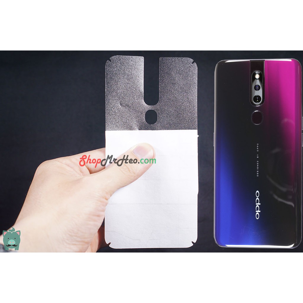 Skin Dán Mặt Sau Lưng Vân 3D OPPO F11 - F11 pro - Carbon. Hình hộp. Nhám