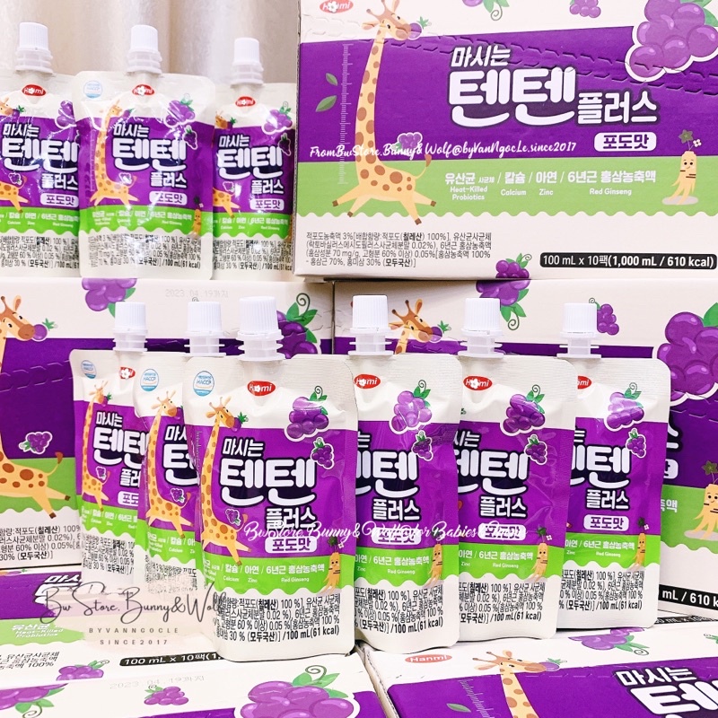 Nước Hồng Sâm Hoa Quả KGC / Hanmi TENTEN Hàn Quốc cho bé từ 1 tuổi [ BW Store ]
