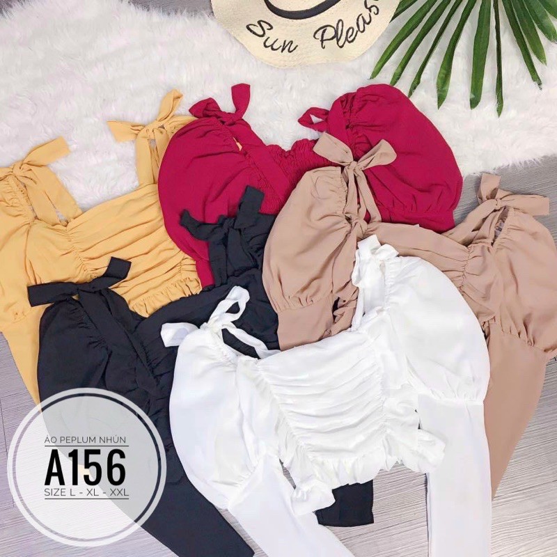 BIGSIZE Áo peplum nhún A156