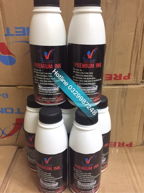 Mực đổ máy in-Loại SIÊU ĐẬM- SIÊU NÉT canon 2900,3300,..Hp 1320,2035,5200,1010...