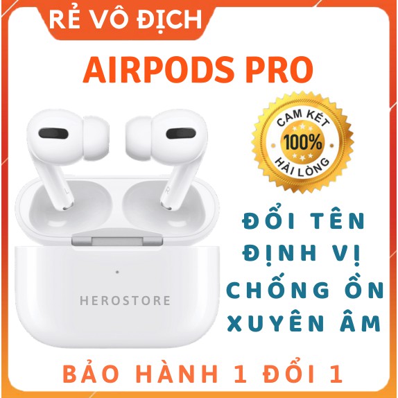 [Mã ELMS5 giảm 7% đơn 300K] Tai nghe bluetooth Pro Đổi Tên, Định vị - Tặng Ốp Silicone