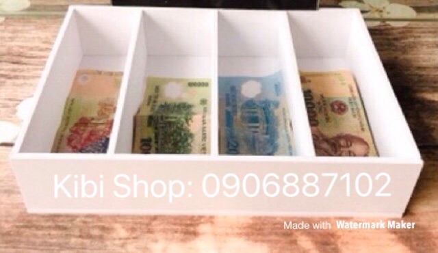 Hộp chia tiền thu ngân 4 ngăn để ngăn kéo siêu gọn gàng