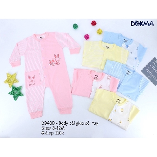 Dokma_ Body dài tay mỏng bé trai, bé gái