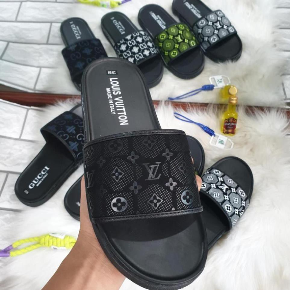 Dép Quai Ngang Lv vân chìm hot hit, Dép nam đẹp