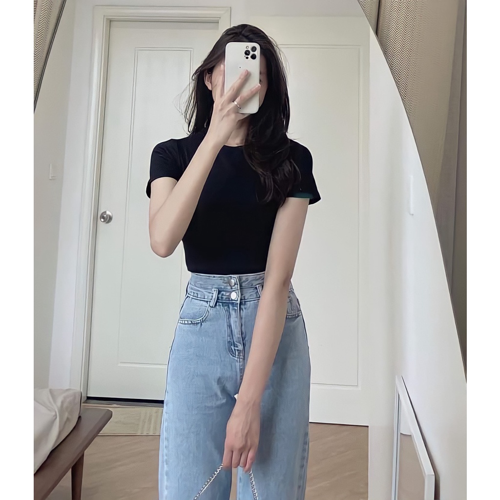 Áo phông ngắn tay / áo thun trơn cổ tròn chất gân đẹp dáng ôm body nhiều màu Shark Brand Sharks Sport | BigBuy360 - bigbuy360.vn