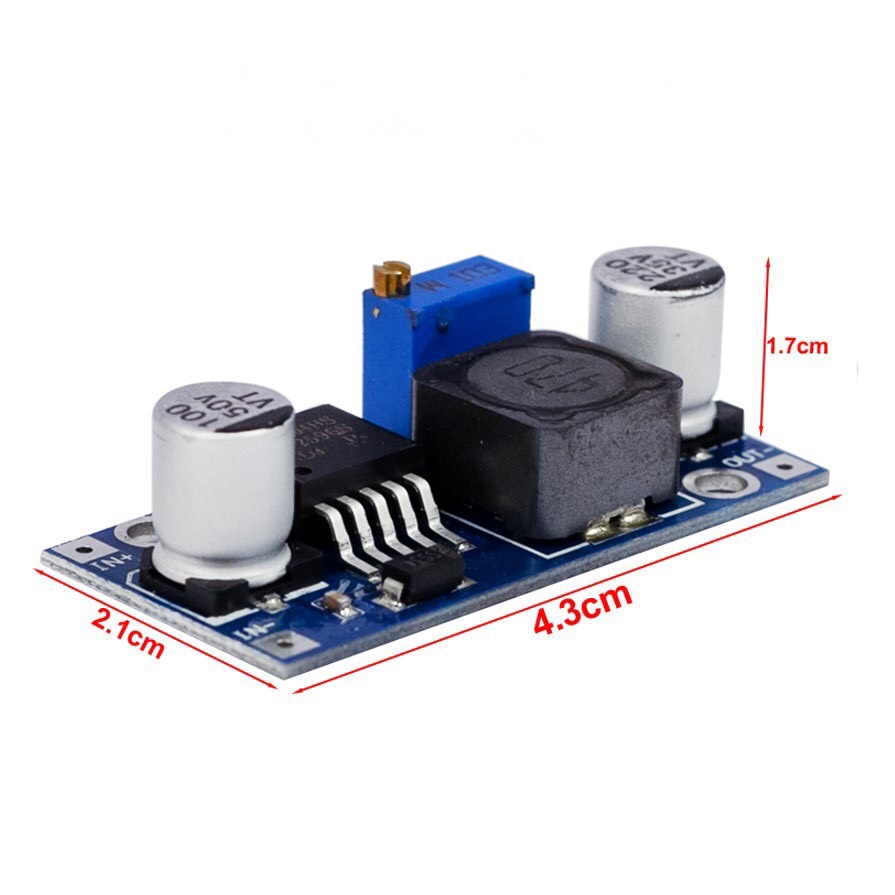 Mạch hạ áp Buck DCDC LM2596 3A (Vào 4-35VDC Ra 1-30VDC)