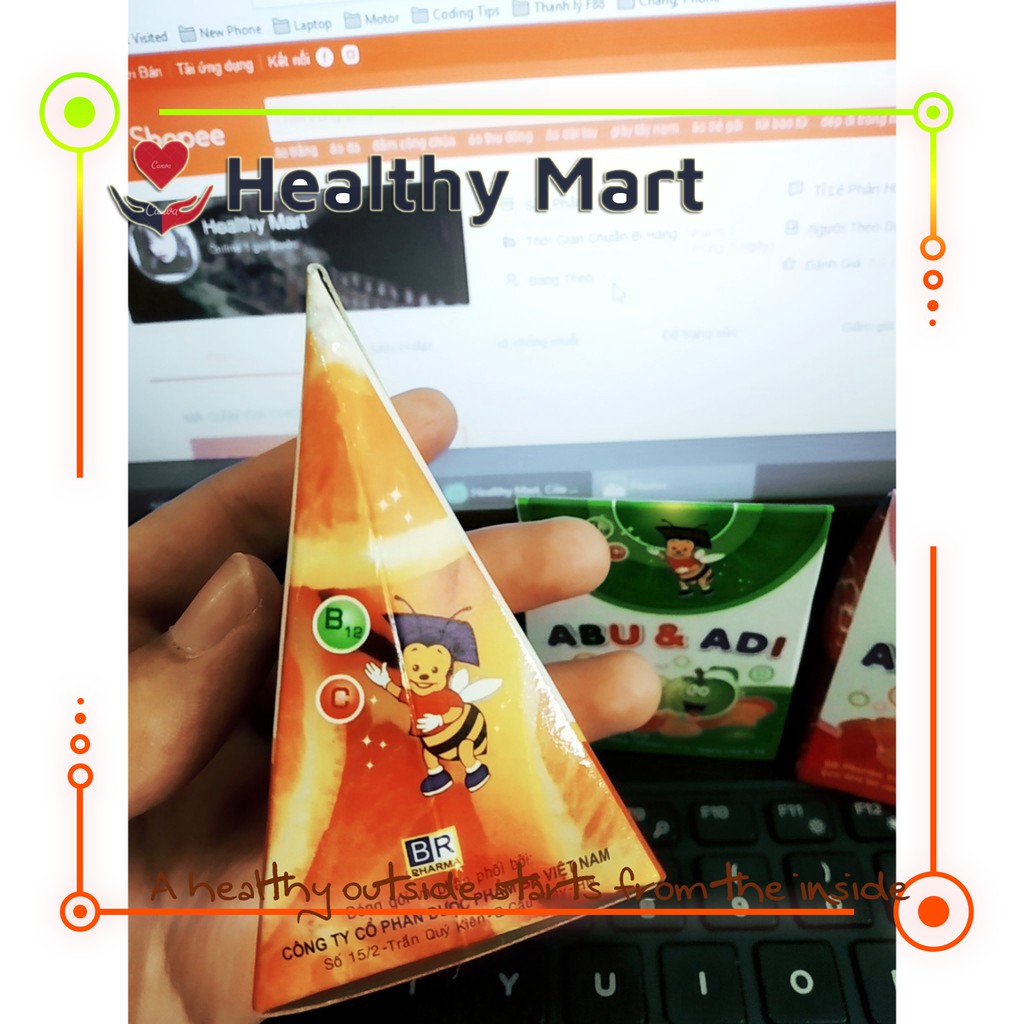 ✔️️️10 hộp kẹo dẻo Abu Adi / kẹo chị ong vàng Bổ sung vitamin tiêu chuẩn Châu Âu 12g