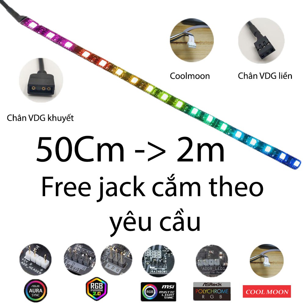 Dây Led RGB Coolman - Đồng Bộ Hub Cooman, Coo