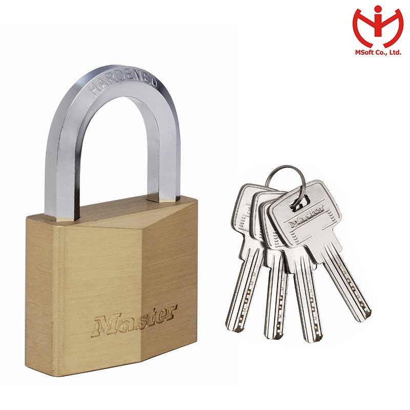 [Q5.HCM] Khóa Master Lock 1165 D thân đồng rộng 60mm dầy XXL càng chống cắt - MSOFT