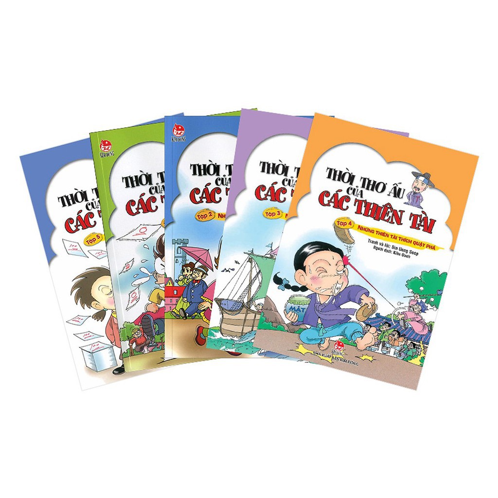 Sách - Thời Thơ Ấu Của Các Thiên Tài - bộ 5 cuốn có mã lẻ