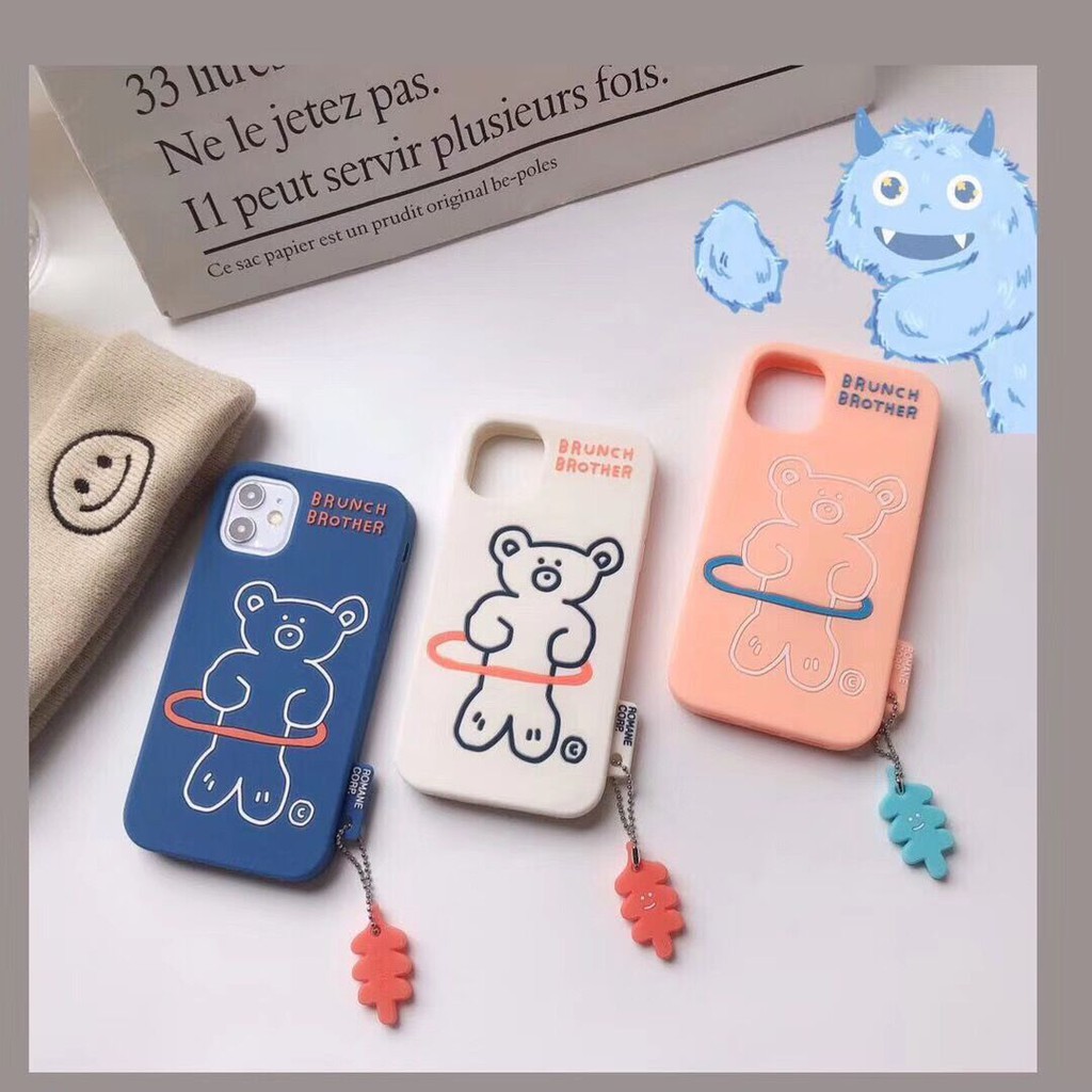 Bear Ốp điện thoại silicon mềm in hình gấu Brunch cho iPhone 6 plus 6s plus 7 plus 8 plus x xs max xr 11 pro max 12 pro max | BigBuy360 - bigbuy360.vn