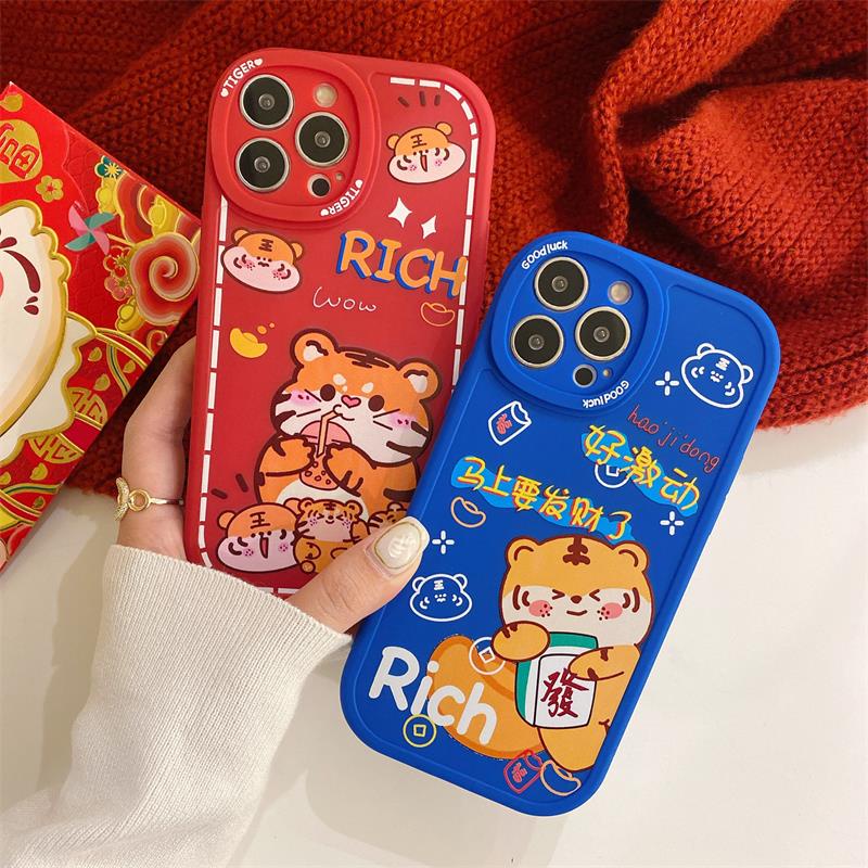 Ốp điện thoại in hình hổ năm mới cho IPhone 13Pro Max 12 11Pro Iphone Xs Xr 7 8plus
