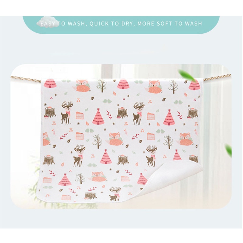 Thảm Lót Thay Tã Chống Thấm Nước Di Động Có Thể Tái Sử Dụng Cho Bé