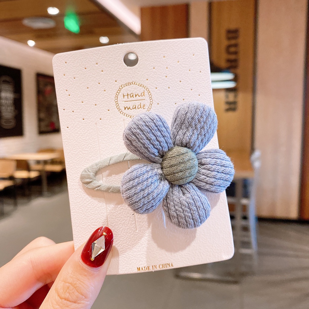 Kẹp Tóc BB Hình Bông Hoa Theo Kiểu Hàn Quốc