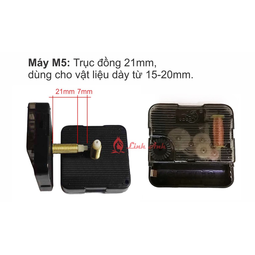 [Mã LIFEXANH03 giảm 10% đơn 500K] Máy đồng hồ treo tường trục dài (Kim trôi)