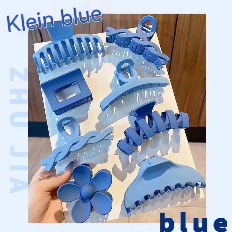 Bộ Kẹp Tóc 8 Món Màu Xanh Dương Thiết Kế Tinh Tế Thời Trang