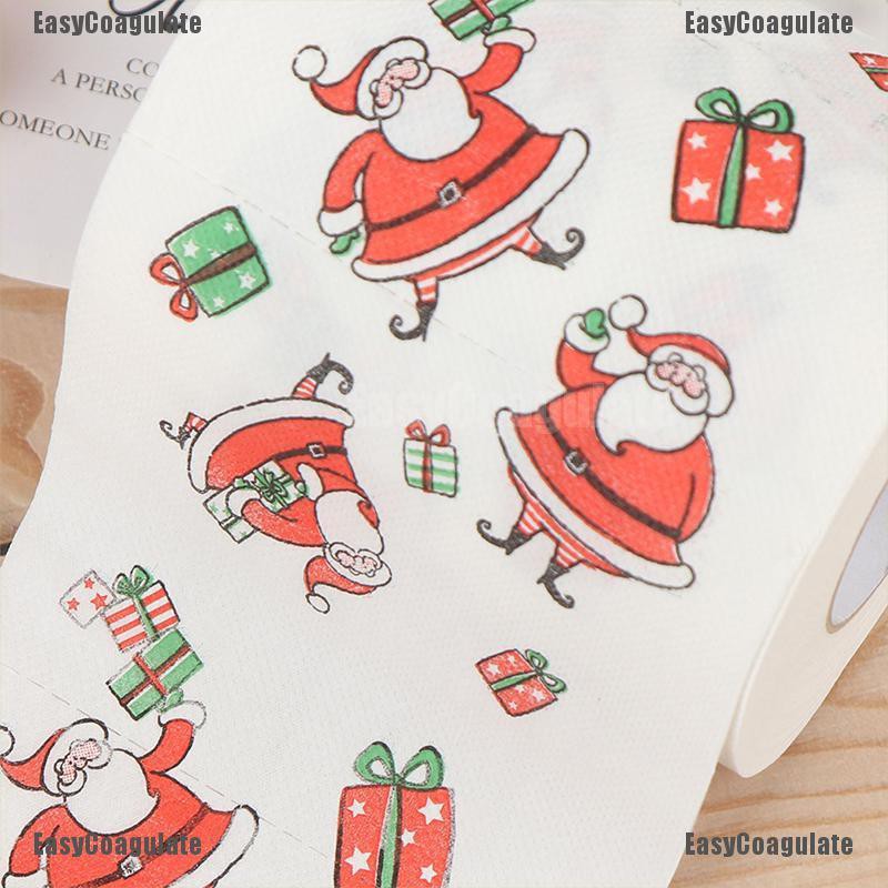 EasyCoagulate Paper Roll Tissue Christmas Decorations Xmas Santa Room Toilet Paper Decor