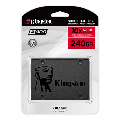 Ổ cứng SSD Kingston SA400 240Gb BH 36T (Chính hãng Vĩnh Xuân và Viết Sơn phân phối)