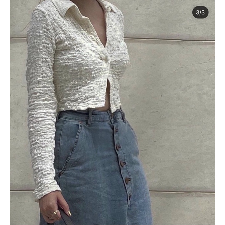 ÁO SƠMI CROPTOP | BigBuy360 - bigbuy360.vn