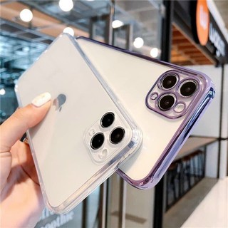 Ốp lưng ốp lưng iphone trong viền màu dả 12 màu tím, đen, bạc