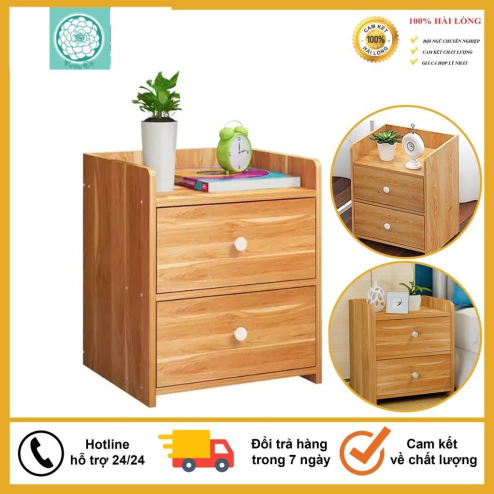 Hộc Tủ Đầu Giường, Kệ Tủ Đầu Giường Gỗ Ép MDF 2 Ngăn Kéo, Nhỏ Gọn Siêu Tiện Dụng Cho Căn Phòng Của Bạn