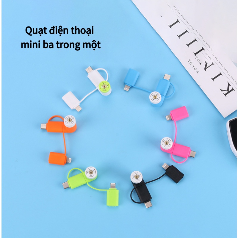 Quạt Mini Usb 2 Cánh Cắm Điện Thoại Android Iphone