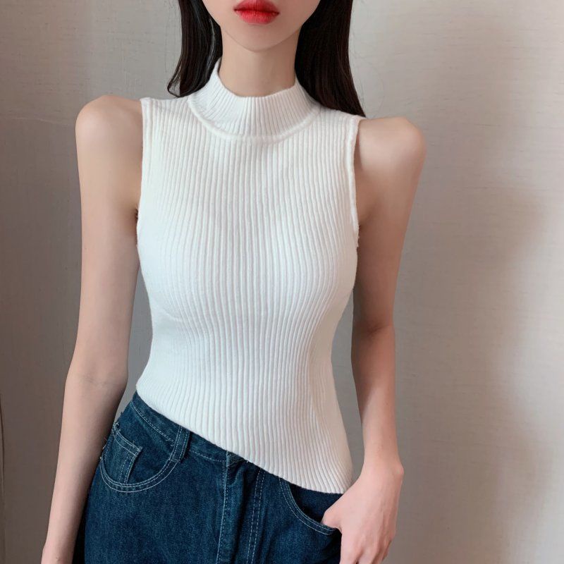 Áo sát nách dệt kim IELGY họa tiết sọc thời trang cho nữ