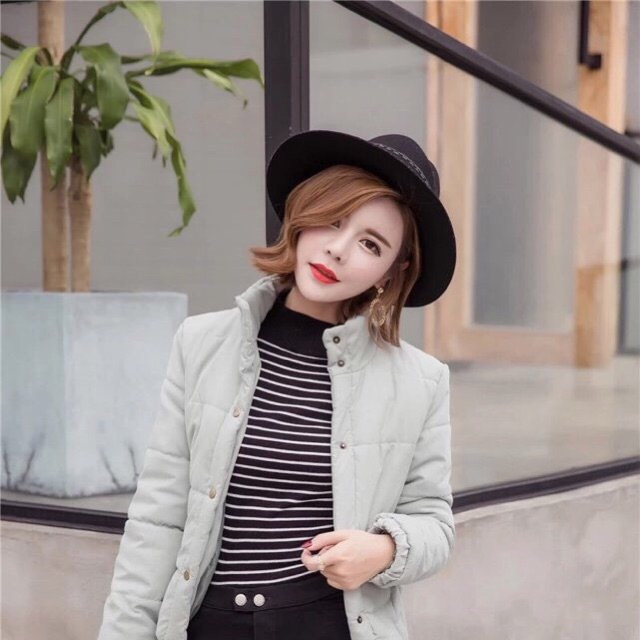 ÁO PHAO CỔ TRỤ BẤM CÚC
