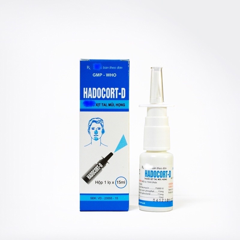 HADOCORT-D Xịt tai mũi họng