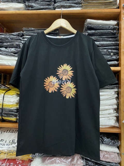 áo thun unisex form rộng hoa cúc