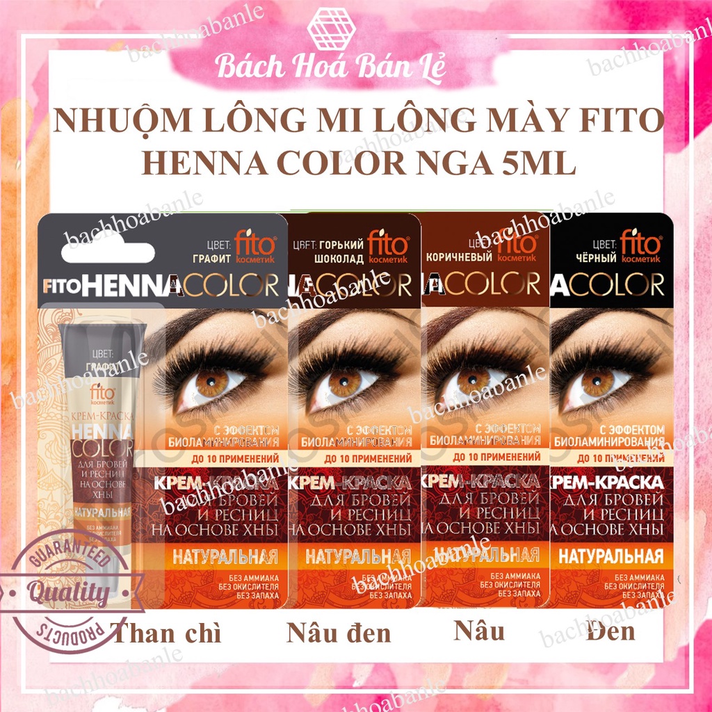 Nhuộm lông mi lông mày Fito Henna Color Nga 5ml