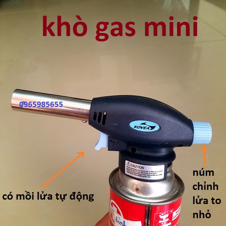 Khò Lửa Bình Gas An Toàn Gia Đình - đèn khò ga mini (Màu Xanh Dương)