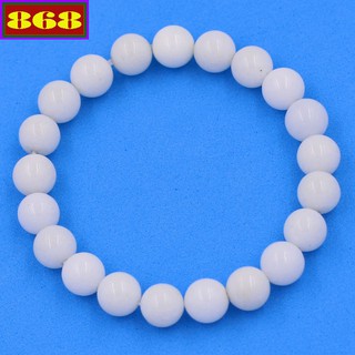 Chuỗi tay đá san hô trắng 8 ly - Vòng chuỗi phong thủy - Mệnh Kim, Thủy