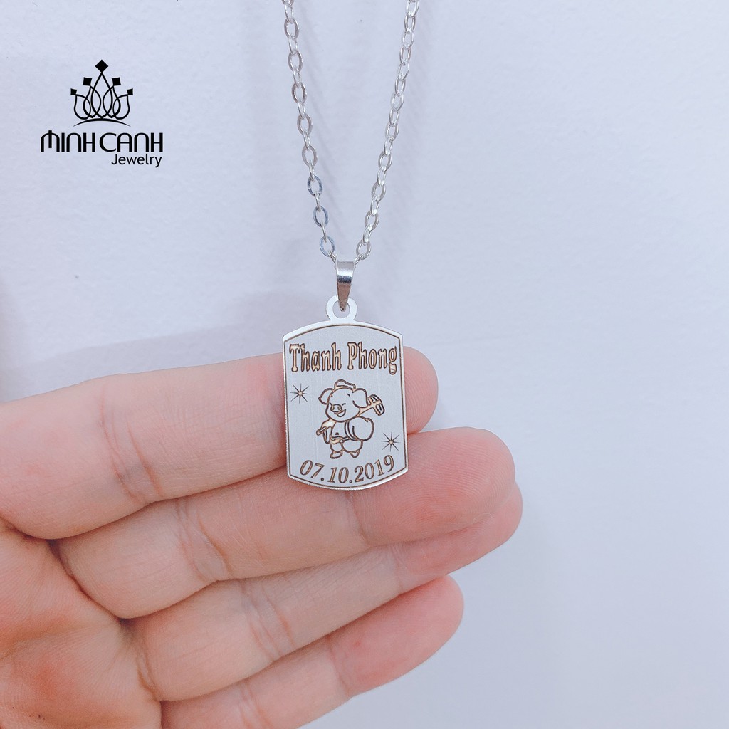 Dây Chuyền Thẻ Bạc Khắc Tên Miễn Phí Cho Bé - Minh Canh Jewelry